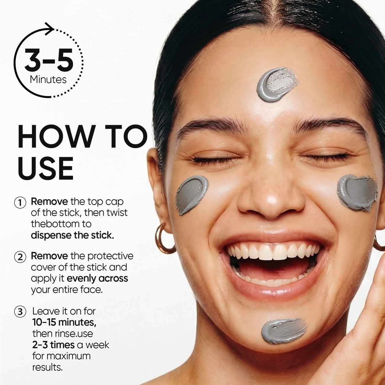 Alaska Volcano Clay Stick - Blackhead remover, Deep Cleansing Mud Mask